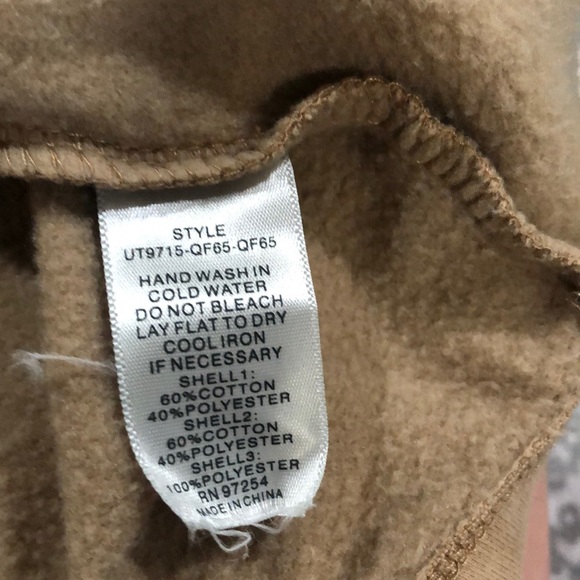 MIXED THREADS BROWN/ORANGE SWEATER WITH FRONT 1/2 ZIPPER XL - Picture 4 of 6